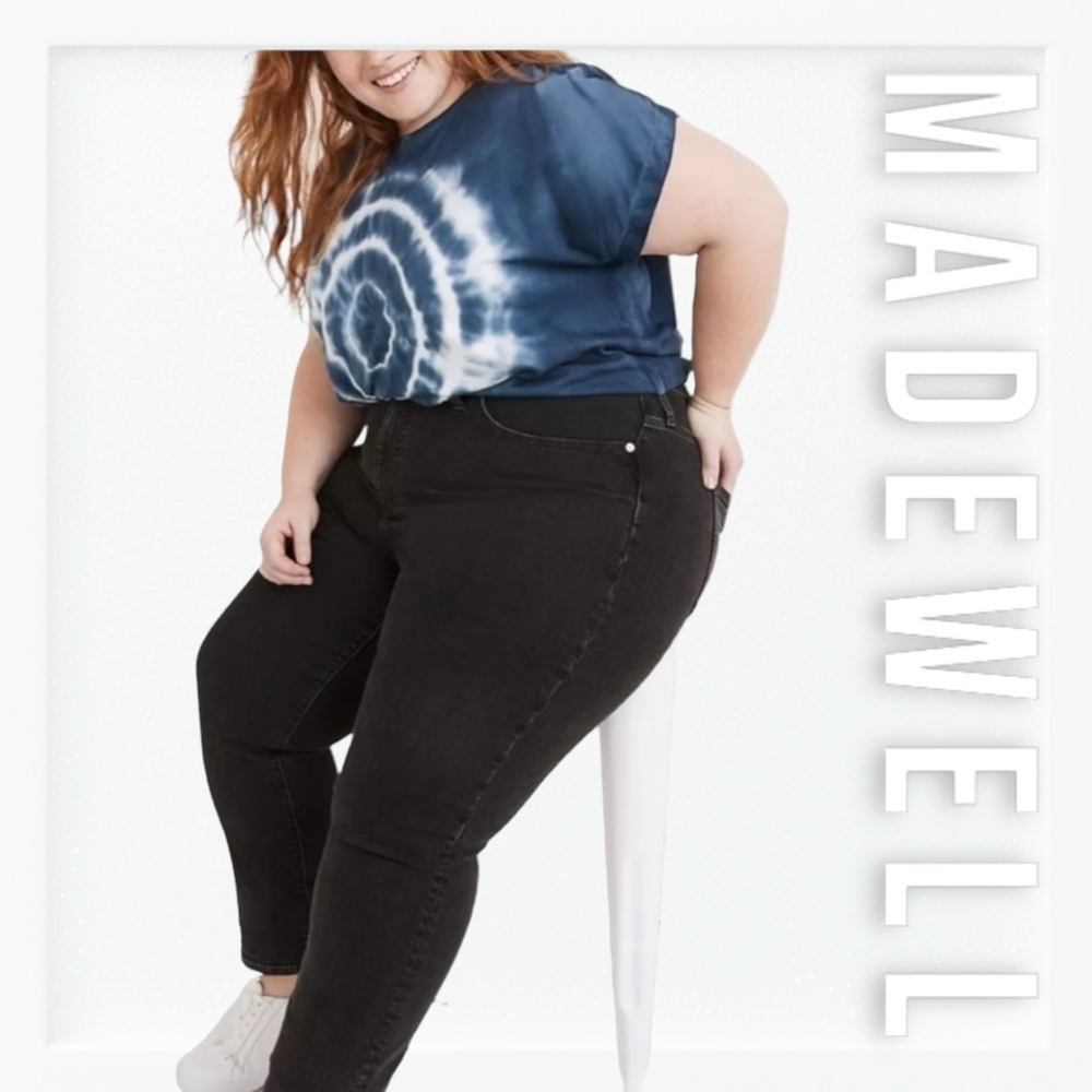 NWT Madewell Curvy Perfect Vintage Jeans in Lunar Wash sz 37 W Tall
